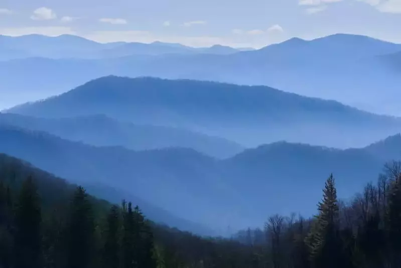 Scenic photo taken close to our cabins near the Smoky Mountains.