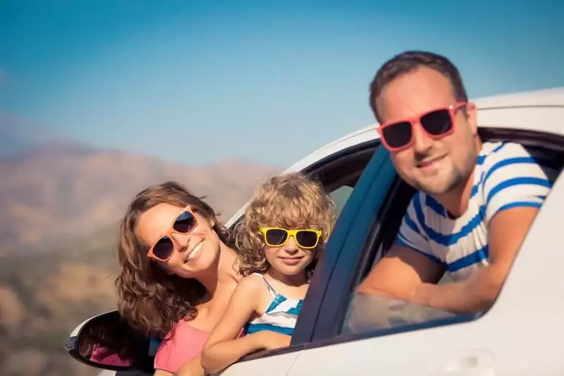 family in a car