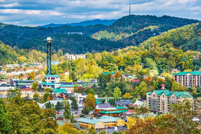 Overview of downtown Gatlinburg