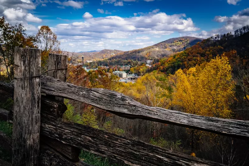 Gatlinburg Scenic Overlook during fall