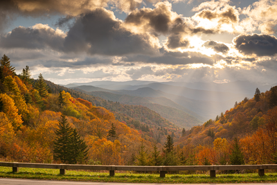 newfound gap overlook during the fall