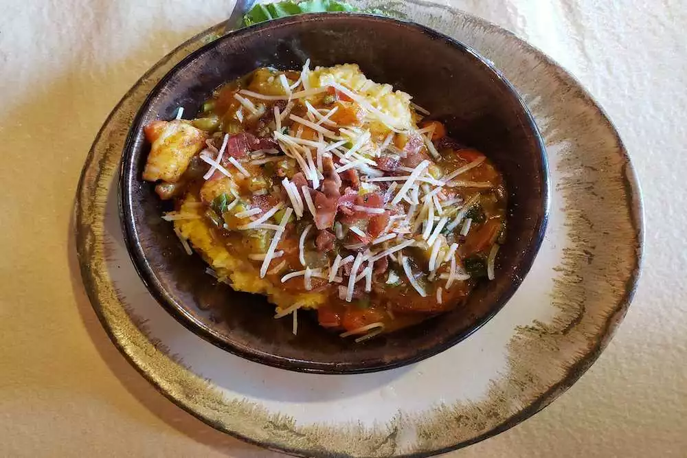 Shrimp & Grits at Pottery House Cafe