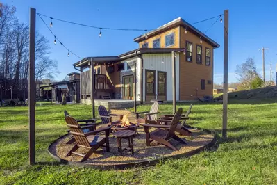 fire pit at Gatlinburg cabin