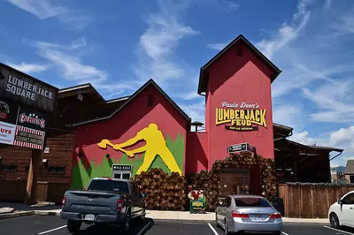 lumberjack feud is one of the top dinner shows for Christmas in Pigeon Forge